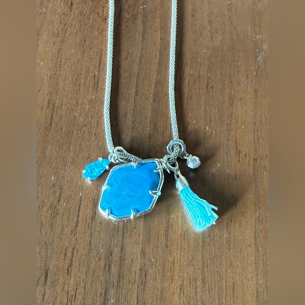 Kendra Scott Hailey Necklace with Turquoise Charms - Picture 4 of 10